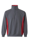 SweatShirt Bicolor c\meio fecho-Cinza/Verm-XS-RAG-Tailors-Fardas-e-Uniformes-Vestuario-Pro