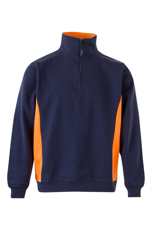 SweatShirt Bicolor c\meio fecho-Marinho/Larj-XS-RAG-Tailors-Fardas-e-Uniformes-Vestuario-Pro
