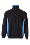 SweatShirt Bicolor c\meio fecho-Prt/Azul C-XS-RAG-Tailors-Fardas-e-Uniformes-Vestuario-Pro