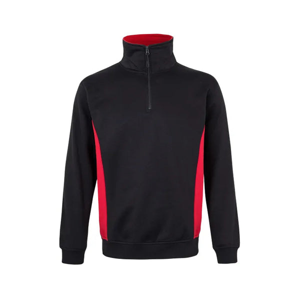 SweatShirt Bicolor c\meio fecho(1 de 2)-Prt/Verm-XS-RAG-Tailors-Fardas-e-Uniformes-Vestuario-Pro