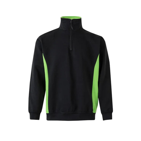 SweatShirt Bicolor c\meio fecho(1 de 2)-Prt/Vrde-XS-RAG-Tailors-Fardas-e-Uniformes-Vestuario-Pro
