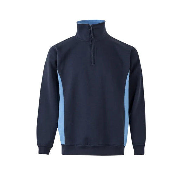 SweatShirt Bicolor c\meio fecho(2 de 2)-Marinho/Azul Celeste-XS-RAG-Tailors-Fardas-e-Uniformes-Vestuario-Pro
