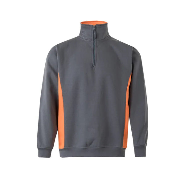SweatShirt Bicolor c\meio fecho(2 de 2)-Cinza/Larj-XS-RAG-Tailors-Fardas-e-Uniformes-Vestuario-Pro