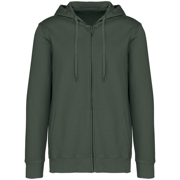 SweatShirt Unisexo c\fecho e capuz Terry280-Washed Organik Khaki-XXS-RAG-Tailors-Fardas-e-Uniformes-Vestuario-Pro