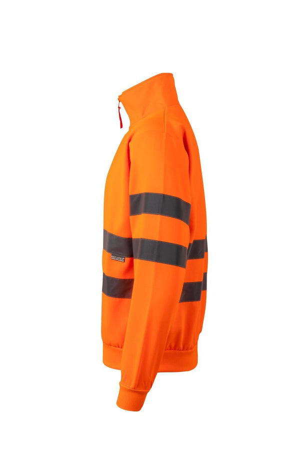 SweatShirt c\meio fecho Alta Visibilidade-RAG-Tailors-Fardas-e-Uniformes-Vestuario-Pro