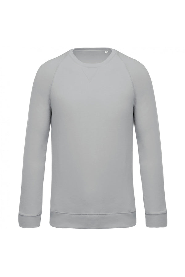Sweatshirt BIO de homem com decote redondo e mangas raglan (2 de 2)-Snow Grey-S-RAG-Tailors-Fardas-e-Uniformes-Vestuario-Pro