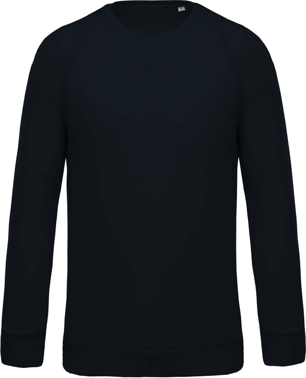 Sweatshirt BIO de homem com decote redondo e mangas raglan-Azul Marinho-S-RAG-Tailors-Fardas-e-Uniformes-Vestuario-Pro