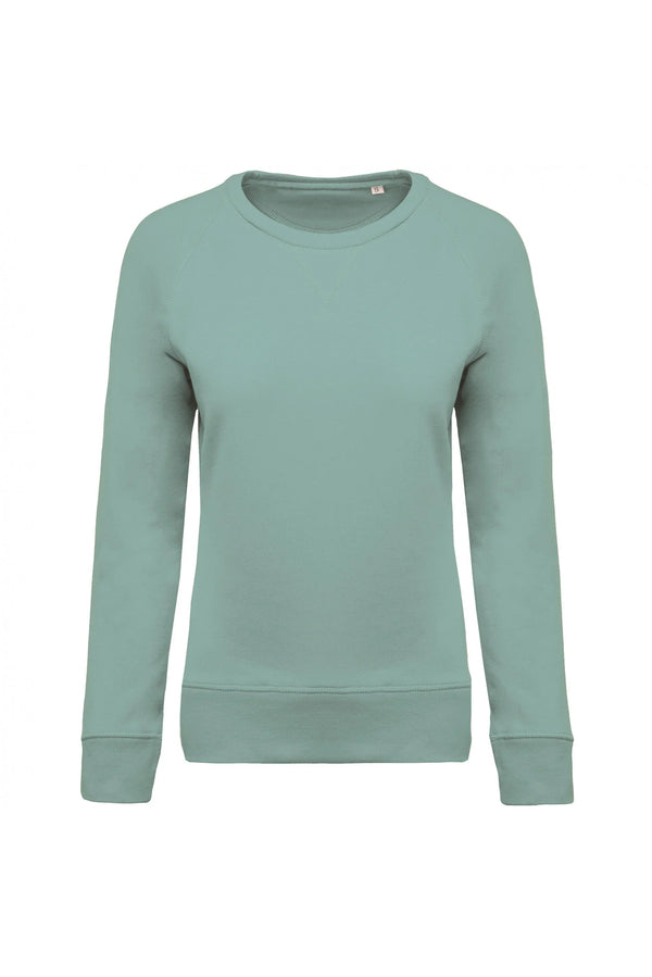 Sweatshirt BIO de senhora com decote redondo e mangas raglan (2 de 2)-Sage-XS-RAG-Tailors-Fardas-e-Uniformes-Vestuario-Pro