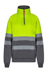 Sweatshirt Bicolor com Fecho-Ecler de Alta Visibilidade-Amarelo/Cinza-S-RAG-Tailors-Fardas-e-Uniformes-Vestuario-Pro