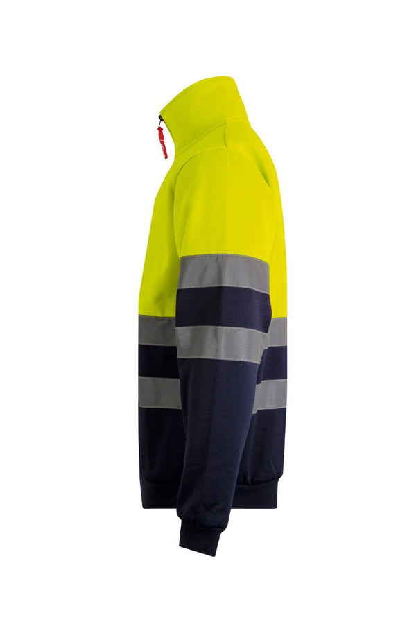 Sweatshirt Bicolor com Fecho-Ecler de Alta Visibilidade-RAG-Tailors-Fardas-e-Uniformes-Vestuario-Pro