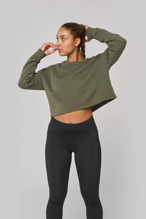 Sweatshirt Curta Decote Redondo Mulher-RAG-Tailors-Fardas-e-Uniformes-Vestuario-Pro