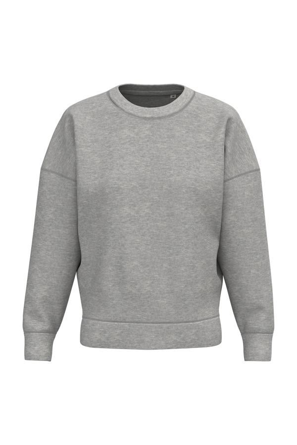 Sweatshirt Decote Redondo Ombros Descaídos Senhora-Cinzento Lua Mesclado-XS-RAG-Tailors-Fardas-e-Uniformes-Vestuario-Pro