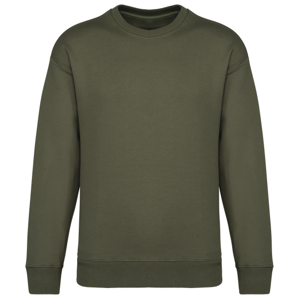 Sweatshirt Eco-responsável Decote Redondo Oversize Unissexo-Caqui Orgânico-2XS-RAG-Tailors-Fardas-e-Uniformes-Vestuario-Pro