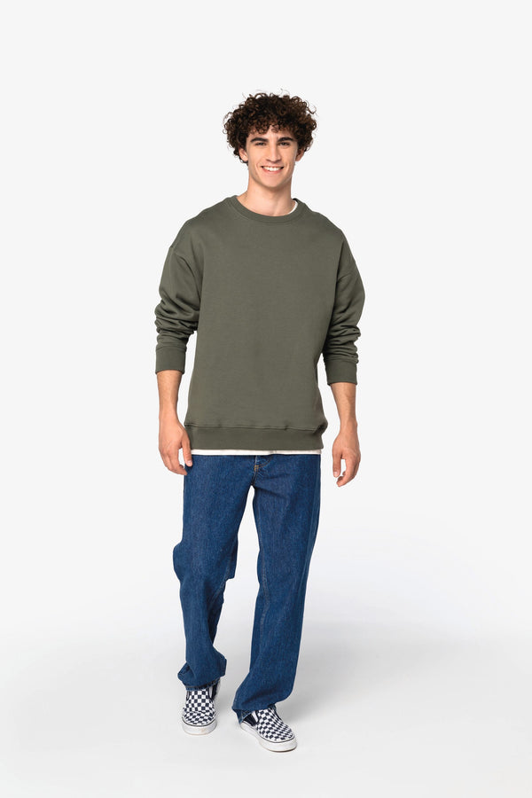 Sweatshirt Eco-responsável Decote Redondo Oversize Unissexo-RAG-Tailors-Fardas-e-Uniformes-Vestuario-Pro