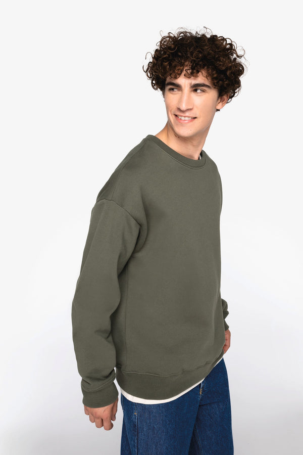 Sweatshirt Eco-responsável Decote Redondo Oversize Unissexo-RAG-Tailors-Fardas-e-Uniformes-Vestuario-Pro