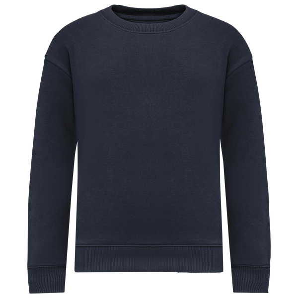 Sweatshirt Eco-responsável Decote Redondo Oversize de Criança-Azul Marinho-4/6 Anos-RAG-Tailors-Fardas-e-Uniformes-Vestuario-Pro
