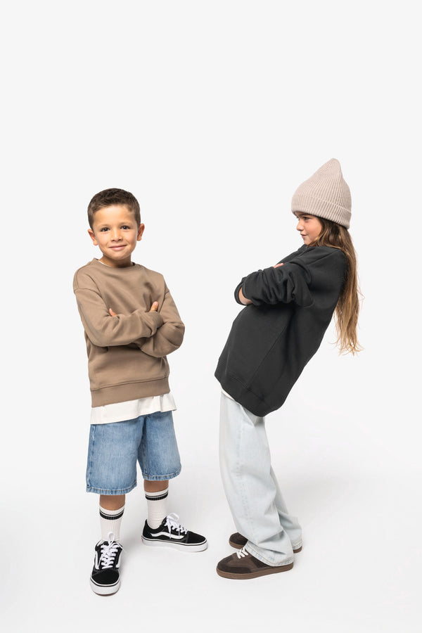 Sweatshirt Eco-responsável Decote Redondo Oversize de Criança-RAG-Tailors-Fardas-e-Uniformes-Vestuario-Pro