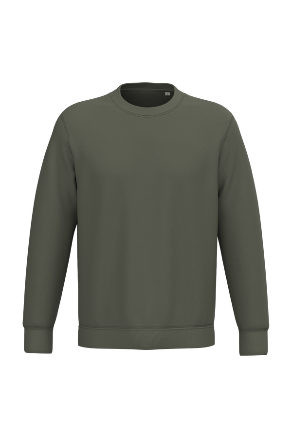 Sweatshirt Ecológica com Decote Redondo Unissexo-Caqui Orgânico-2XS-RAG-Tailors-Fardas-e-Uniformes-Vestuario-Pro