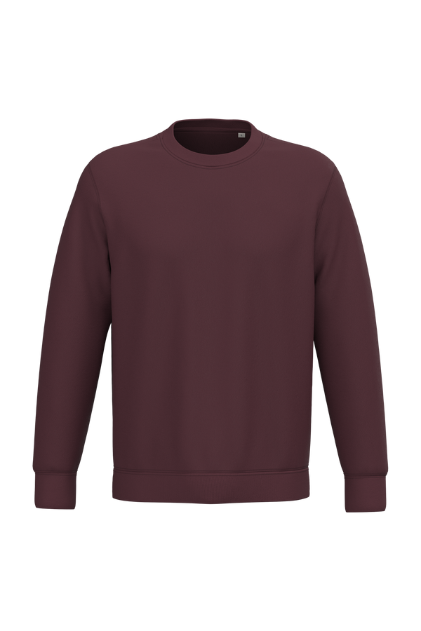 Sweatshirt Ecológica com Decote Redondo Unissexo-Cereja Escura-2XS-RAG-Tailors-Fardas-e-Uniformes-Vestuario-Pro
