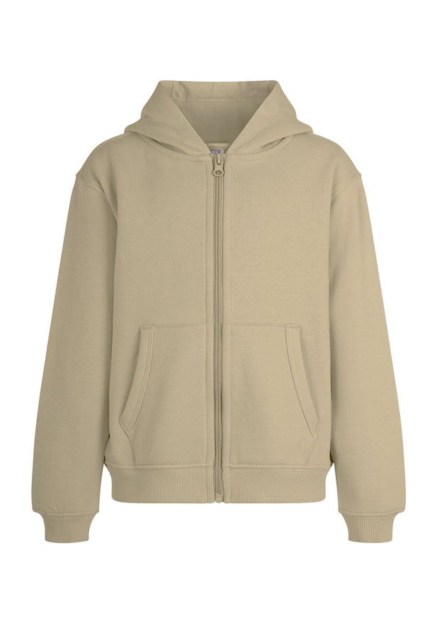 Sweatshirt Full Zip com Capuz para Criança Byron Kids-Latte-1/2-RAG-Tailors-Fardas-e-Uniformes-Vestuario-Pro