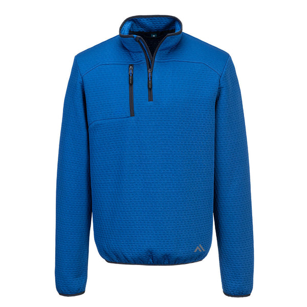 Sweatshirt KX3 Sport Texturizada com 1/4 Fecho-Azul Quartzo-S-RAG-Tailors-Fardas-e-Uniformes-Vestuario-Pro