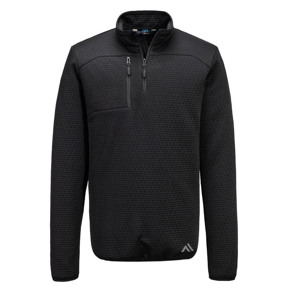 Sweatshirt KX3 Sport Texturizada com 1/4 Fecho-Preto-S-RAG-Tailors-Fardas-e-Uniformes-Vestuario-Pro