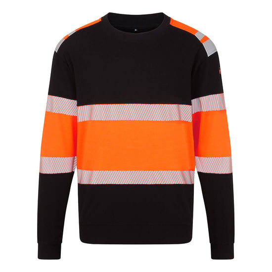 Sweatshirt PW3 Modaflame Hi-Vis Classe 1 FR-Laranja/preto-S-RAG-Tailors-Fardas-e-Uniformes-Vestuario-Pro