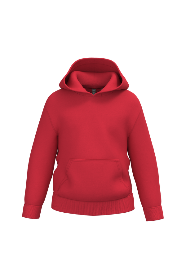 Sweatshirt Reciclada com Capuz Criança-Vermelho-4/6 Anos-RAG-Tailors-Fardas-e-Uniformes-Vestuario-Pro