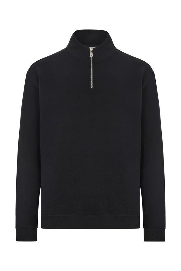 Sweatshirt Unissexo Meio Fecho Hervey-Black - 200-XS-RAG-Tailors-Fardas-e-Uniformes-Vestuario-Pro