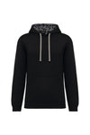 Sweatshirt c/capuz em contraste estampado unissexo-Preto-XS-RAG-Tailors-Fardas-e-Uniformes-Vestuario-Pro