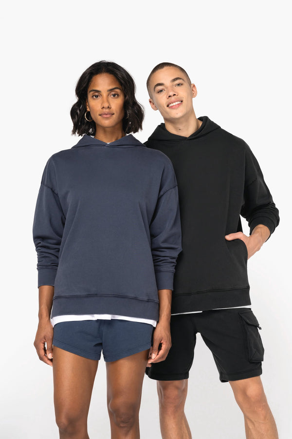Sweatshirt com Capuz Aspeto Lavado Oversize Unissexo-RAG-Tailors-Fardas-e-Uniformes-Vestuario-Pro