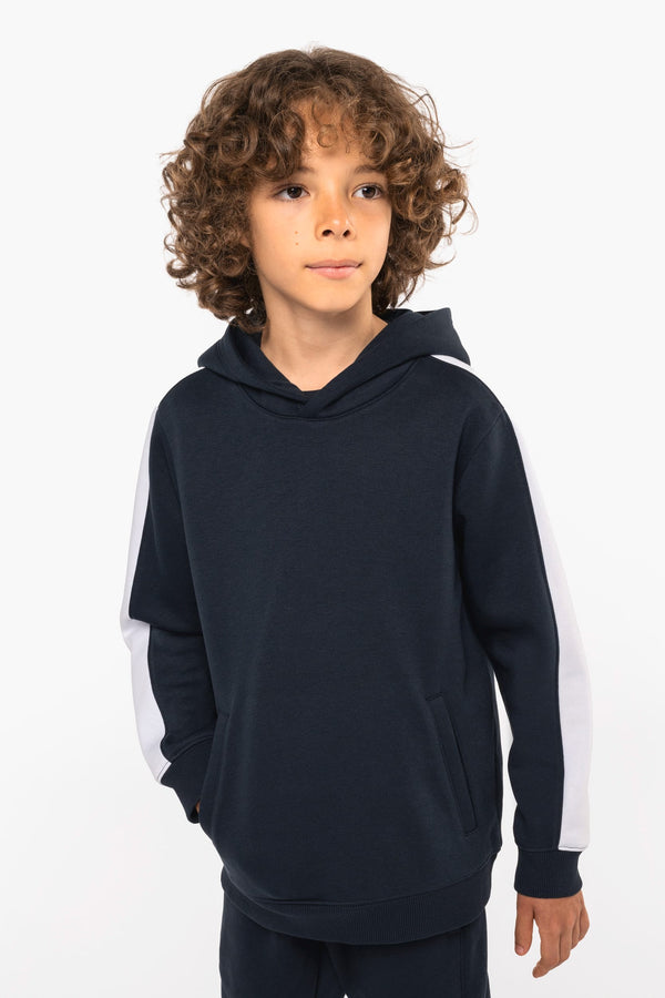 Sweatshirt com Capuz Bicolor de Criança-RAG-Tailors-Fardas-e-Uniformes-Vestuario-Pro