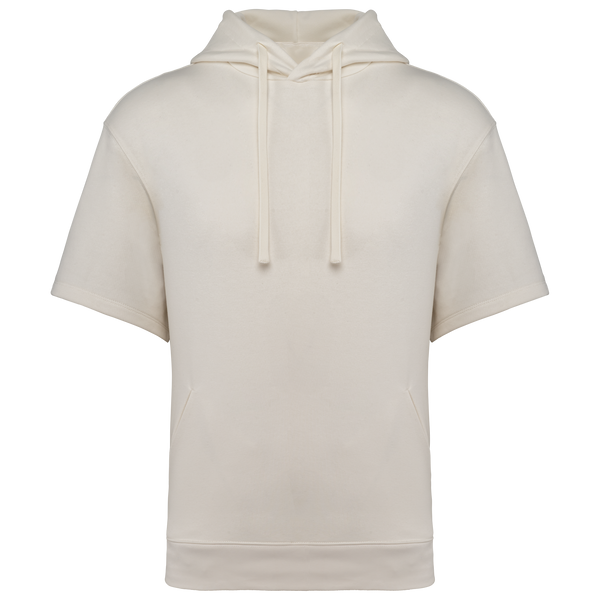 Sweatshirt com Capuz Manga Curta French Terry Unissexo-Marfim-XS-RAG-Tailors-Fardas-e-Uniformes-Vestuario-Pro