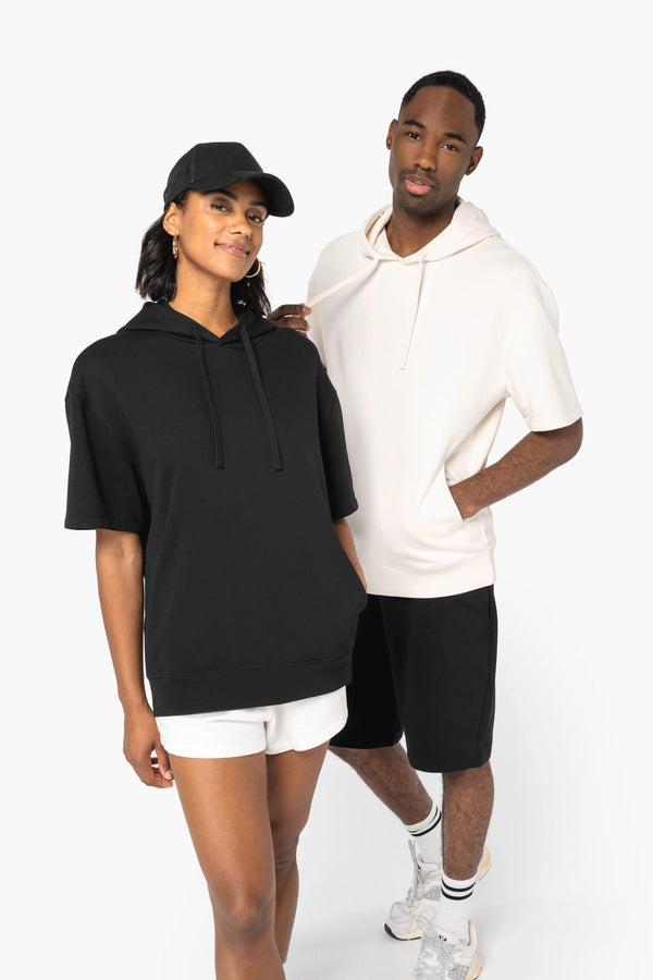 Sweatshirt com Capuz Manga Curta French Terry Unissexo-RAG-Tailors-Fardas-e-Uniformes-Vestuario-Pro