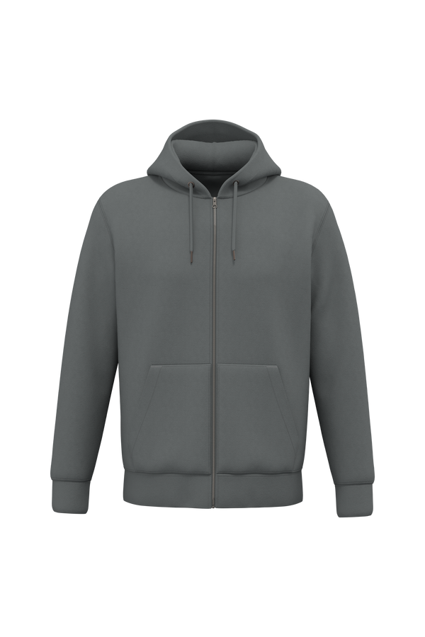 Sweatshirt com Fecho e Capuz Unissexo-Cinzento Ferro-2XS-RAG-Tailors-Fardas-e-Uniformes-Vestuario-Pro