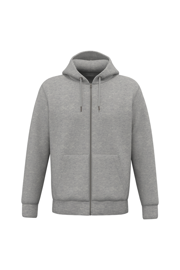 Sweatshirt com Fecho e Capuz Unissexo-Cinzento Lua Mesclado-2XS-RAG-Tailors-Fardas-e-Uniformes-Vestuario-Pro