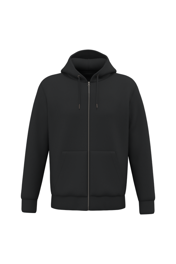 Sweatshirt com Fecho e Capuz Unissexo-Preto-2XS-RAG-Tailors-Fardas-e-Uniformes-Vestuario-Pro