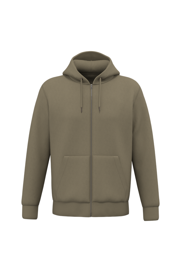 Sweatshirt com Fecho e Capuz Unissexo-Verde Oliva Claro-2XS-RAG-Tailors-Fardas-e-Uniformes-Vestuario-Pro