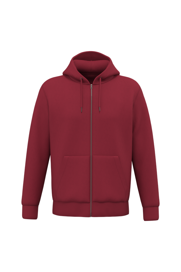 Sweatshirt com Fecho e Capuz Unissexo-Vermelho Hibisco-2XS-RAG-Tailors-Fardas-e-Uniformes-Vestuario-Pro