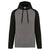 Sweatshirt com capuz bicolor de adulto-Grey Heather / Black-XS-RAG-Tailors-Fardas-e-Uniformes-Vestuario-Pro