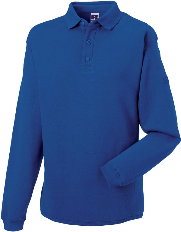 Sweatshirt com colarinho tipo polo Heavy Duty-Bright Royal Azul-S-RAG-Tailors-Fardas-e-Uniformes-Vestuario-Pro