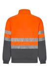 Sweatshirt de Alta Visibilidade Reciclada Bicolor com Fecho Central e Faixas Segmentadas-RAG-Tailors-Fardas-e-Uniformes-Vestuario-Pro