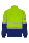 Sweatshirt de Alta Visibilidade Reciclada Bicolor com Fecho Central e Faixas Segmentadas-RAG-Tailors-Fardas-e-Uniformes-Vestuario-Pro