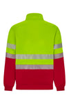 Sweatshirt de Alta Visibilidade Reciclada Bicolor com Fecho Central e Faixas Segmentadas-RAG-Tailors-Fardas-e-Uniformes-Vestuario-Pro