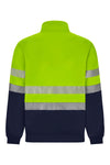 Sweatshirt de Alta Visibilidade Reciclada Bicolor com Fecho Central e Faixas Segmentadas-RAG-Tailors-Fardas-e-Uniformes-Vestuario-Pro