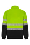 Sweatshirt de Alta Visibilidade Reciclada Bicolor com Fecho Central e Faixas Segmentadas-RAG-Tailors-Fardas-e-Uniformes-Vestuario-Pro