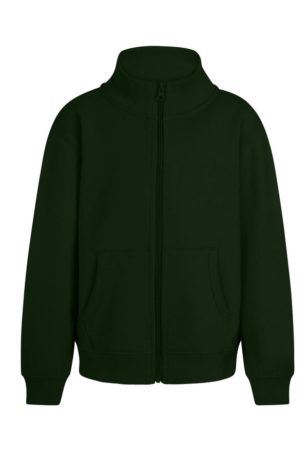 Sweatshirt de Criança com Fecho Cooper Kids 270-Bottle Green - 602-1/2-RAG-Tailors-Fardas-e-Uniformes-Vestuario-Pro