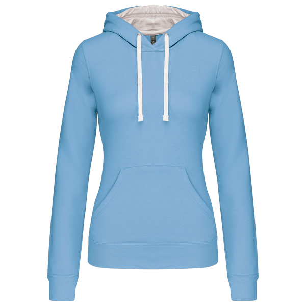 Sweatshirt de Senhora com Capuz em Contraste-Azul Céu / Branco-XS-RAG-Tailors-Fardas-e-Uniformes-Vestuario-Pro