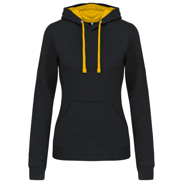 Sweatshirt de Senhora com Capuz em Contraste-Preto / Amarelo-XS-RAG-Tailors-Fardas-e-Uniformes-Vestuario-Pro