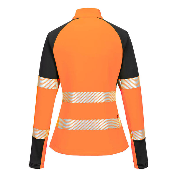 Sweatshirt de alta visibilidade PW3 1/4 fecho para mulher-RAG-Tailors-Fardas-e-Uniformes-Vestuario-Pro